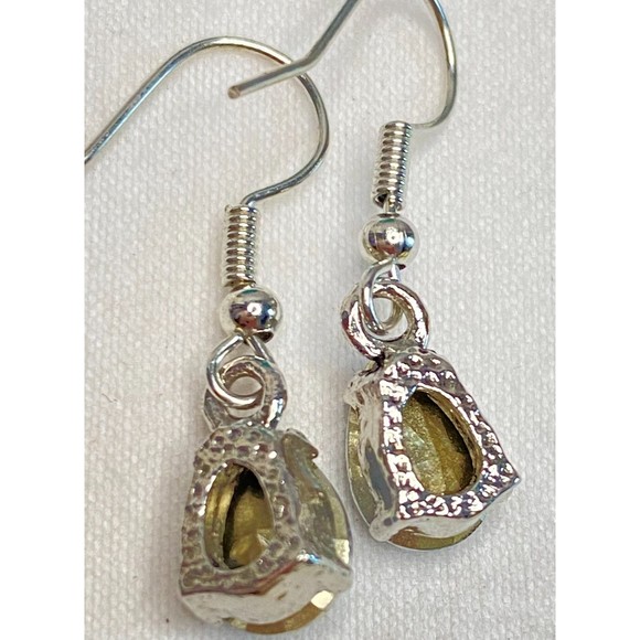 Necklace And Earrings Jewelry Pear Shape Set Lab Created Moonstones Stones - Picture 14 of 15